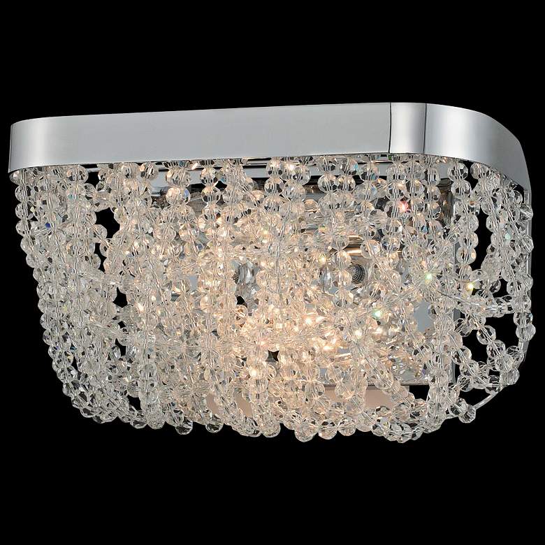 Image 1 Allegri Lana 6" High Polished Chrome Crystal Wall Sconce