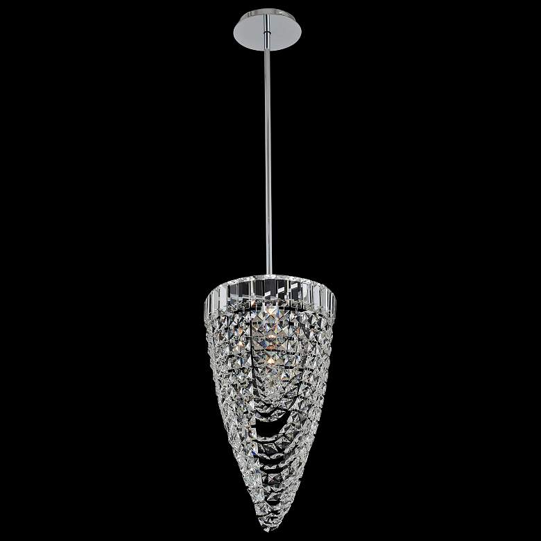 Image 1 Allegri Mira 10 inch Wide Polished Chrome Crystal Mini Pendant