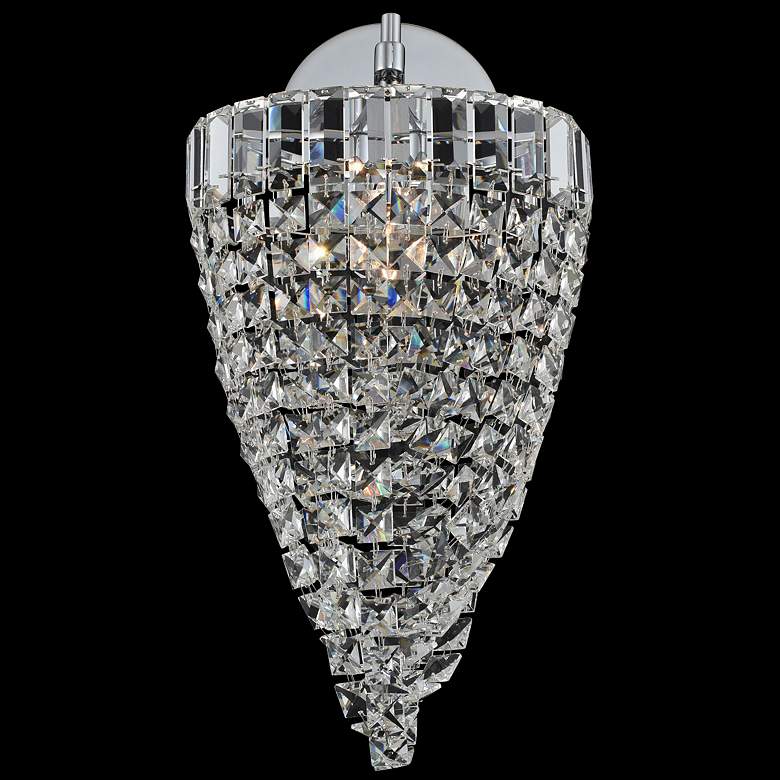 Image 1 Allegri Mira 20" High Polished Chrome Crystal Wall Sconce