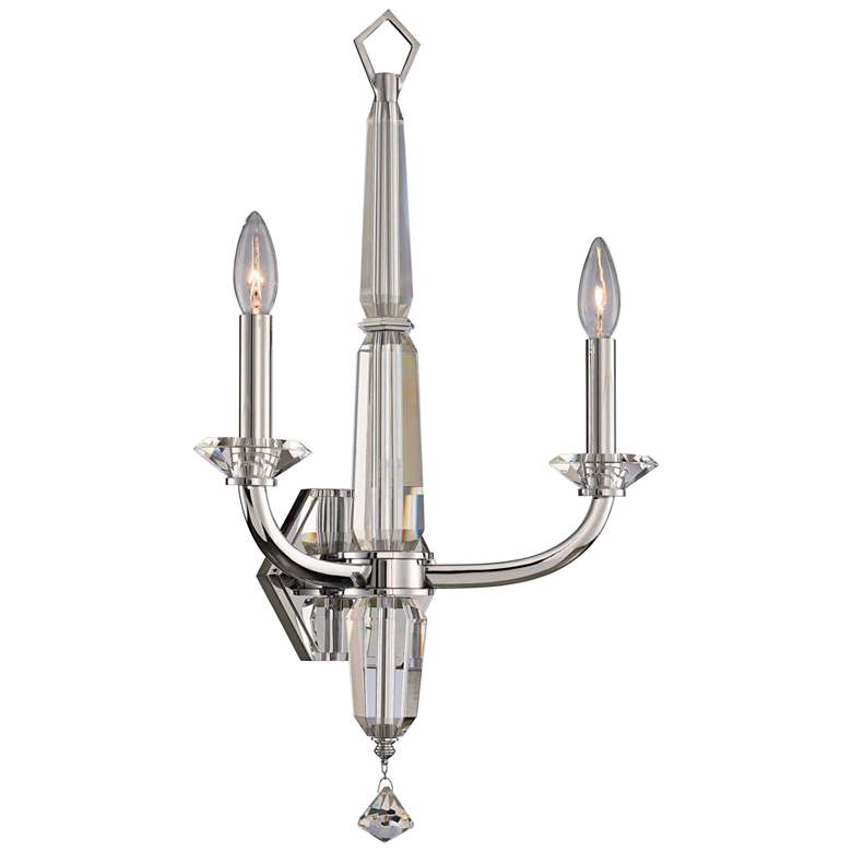 Image 2 Allegri Palermo 24 inch High Chrome 2-Light Wall Sconce
