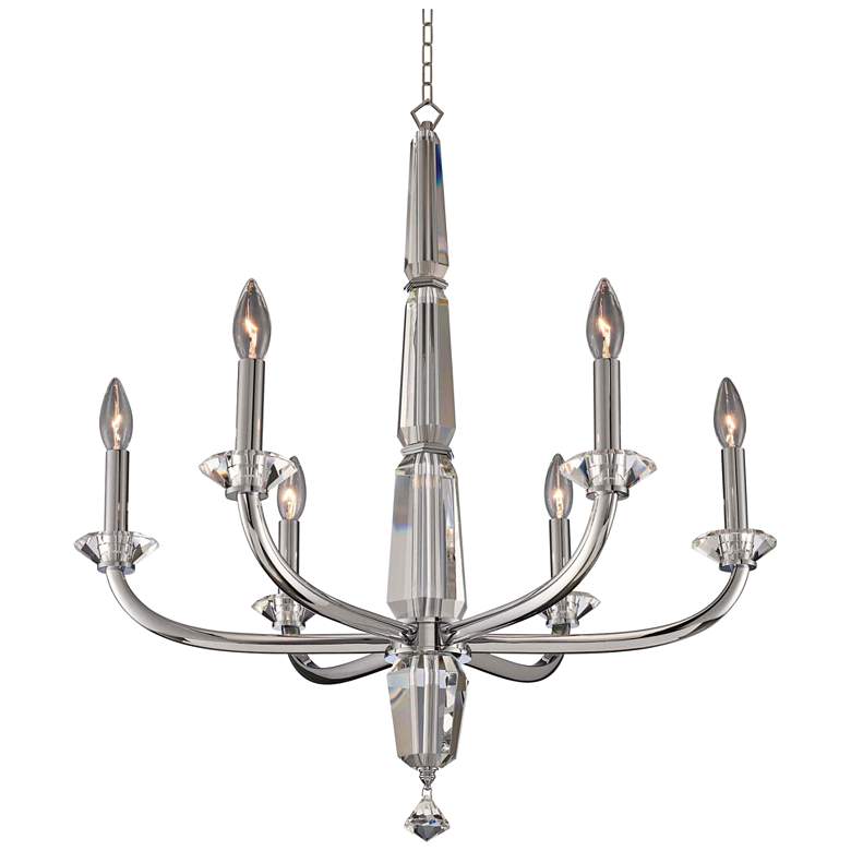 Image 2 Allegri Palermo 31" Wide Chrome 6-Light Chandelier
