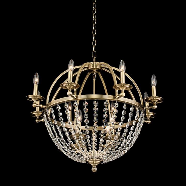 Image 1 Allegri Pendolo 30 inchW Gold 12-Light Orb Crystal Chandelier