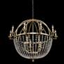 Allegri Pendolo 37"W Gold 15-Light Orb Crystal Chandelier