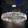 Allegri Rondelle 36" Wide Chrome Crystal Ring Pendant Light