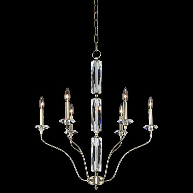 Image 1 Allegri Savia 25" Wide Champagne Gold 6-Light Chandelier