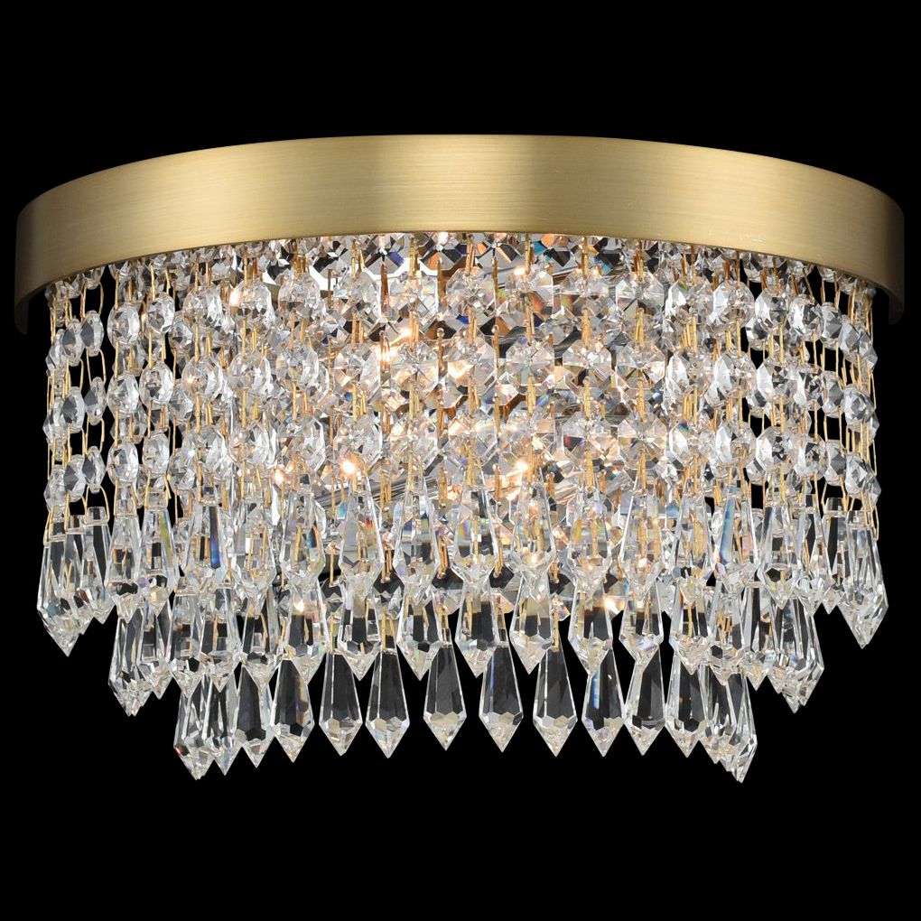 brass crystal sconce