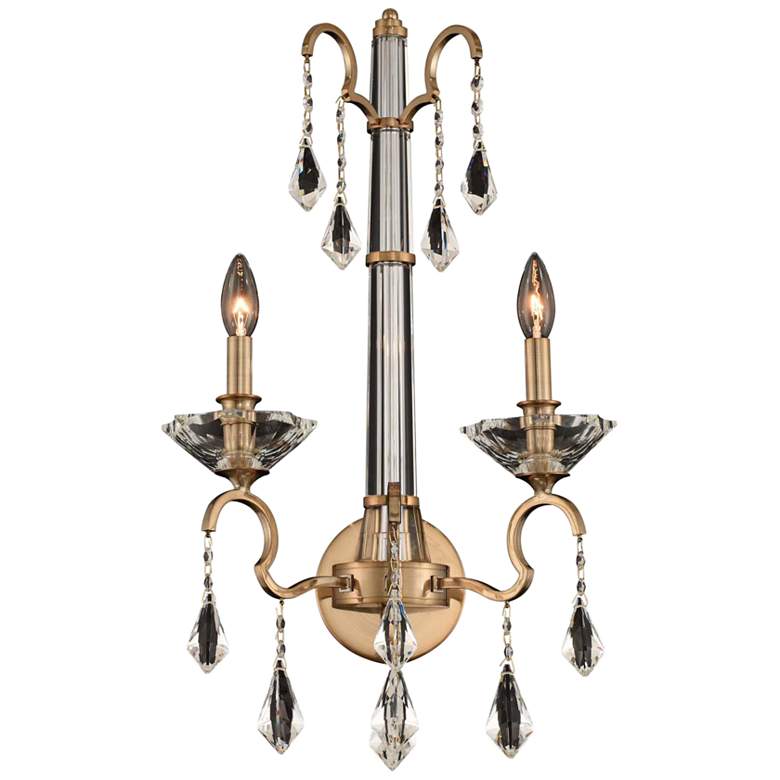 Allegri Valencia 25 inch High Champagne Gold 2-Light Wall Sconce