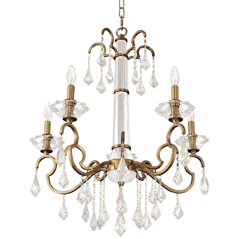 Image 2 Allegri Valencia 26 inch Wide Champagne Gold 5-Light Chandelier