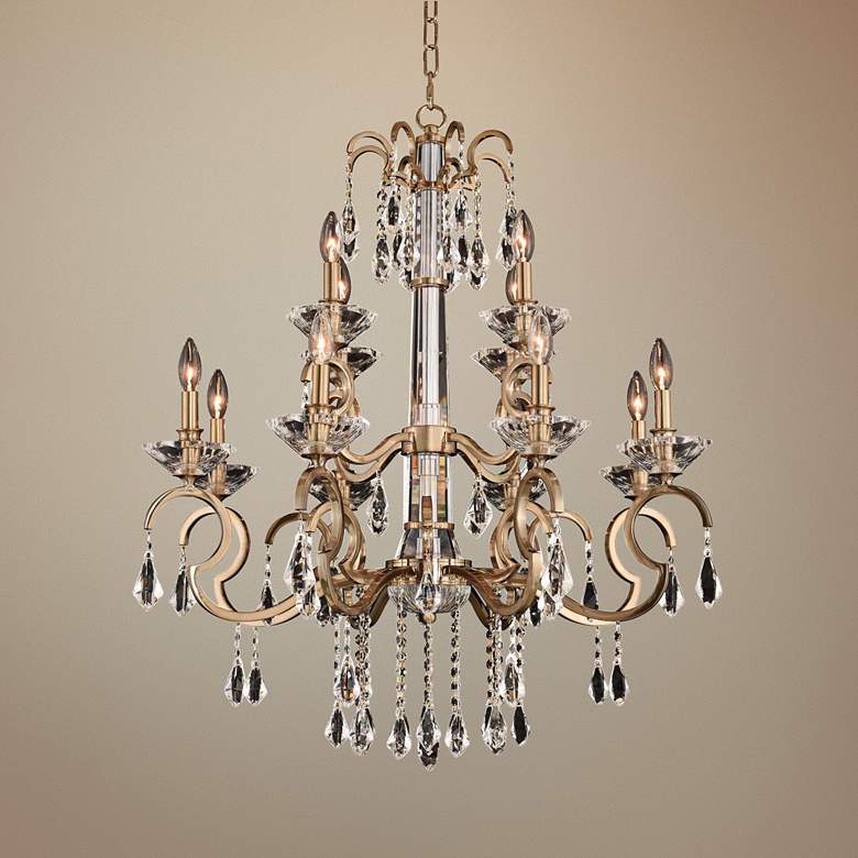 Image 1 Allegri Valencia 32"W Champagne Gold 12-Light Chandelier