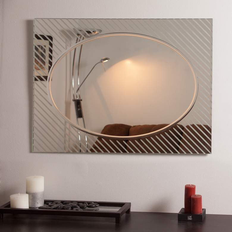 Image 1 Allegro 31 1/2 inch x 23 1/2 inch Frameless Bathroom Wall Mirror