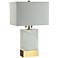 Alleman Rectangle White Marble 20"H Accent Table Lamp