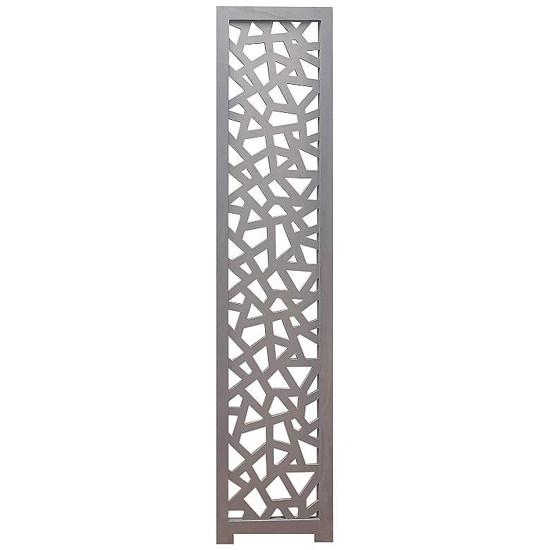 Image 3 Allen 50"W Gray Cut Treatments 3-Panel Screen/Room Divider more views