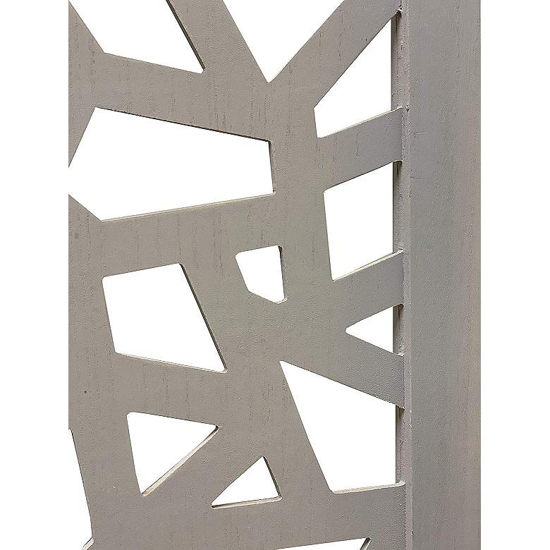 Image 4 Allen 50"W Gray Cut Treatments 3-Panel Screen/Room Divider more views