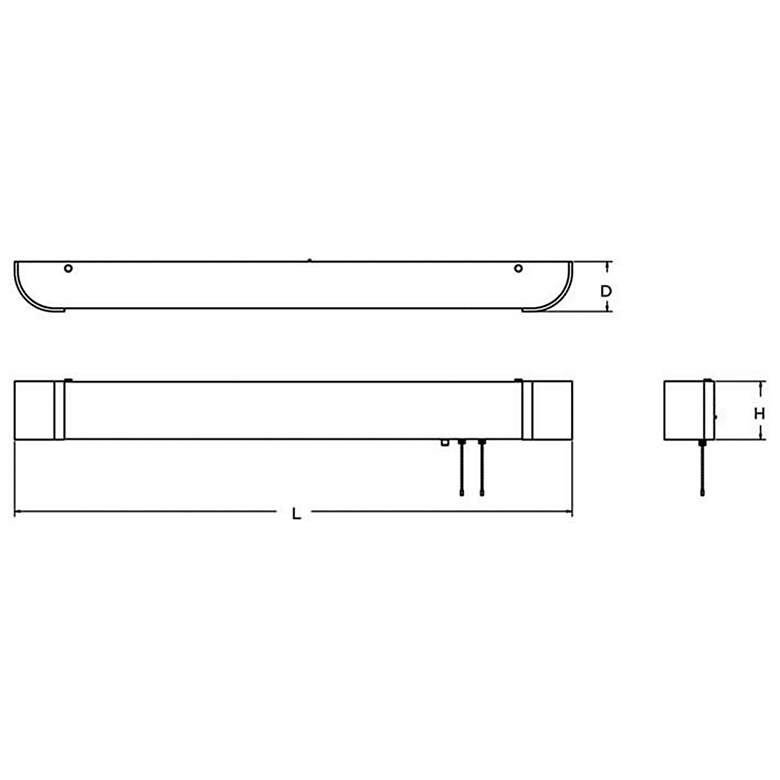 Image 3 Allen - Overbed Fixture - 3Ft. - Oil-Rubbed Bronze Finish - White Acrylic more views