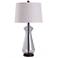 Allen Seeded Glass Table Lamp - Oil Rubbed Bronze - Clear & Oatmeal Sha