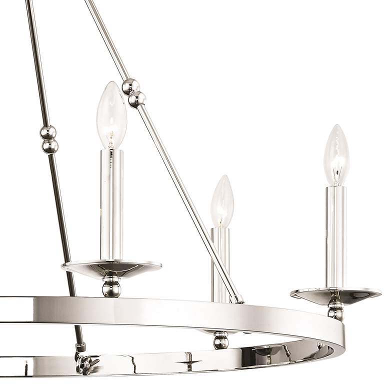 Image 2 Allendale 35 3/4" Wide Polished Nickel 6-Light Chandelier more views