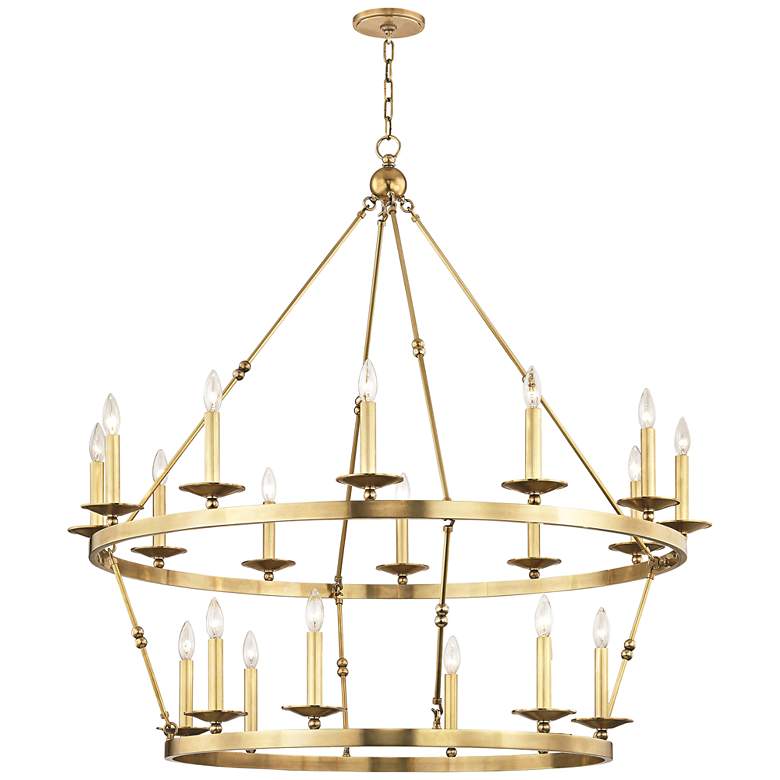 Image 2 Allendale 46 3/4 inch Wide Aged Brass 20-Light Chandelier