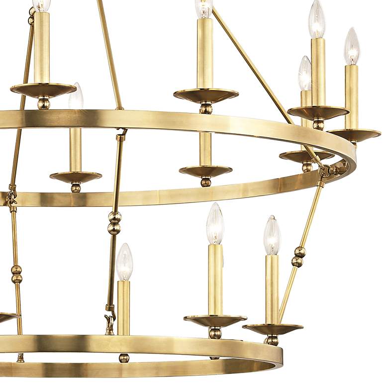 Image 3 Allendale 46 3/4" Wide Aged Brass 20-Light Chandelier more views
