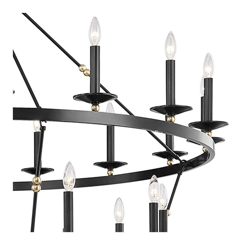 Image 3 Allendale 58"W Aged Old Bronze 28-Light 2-Tiered Chandelier more views