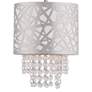 Allendale 8" Wide Polished Nickel and Crystal Mini Pendant