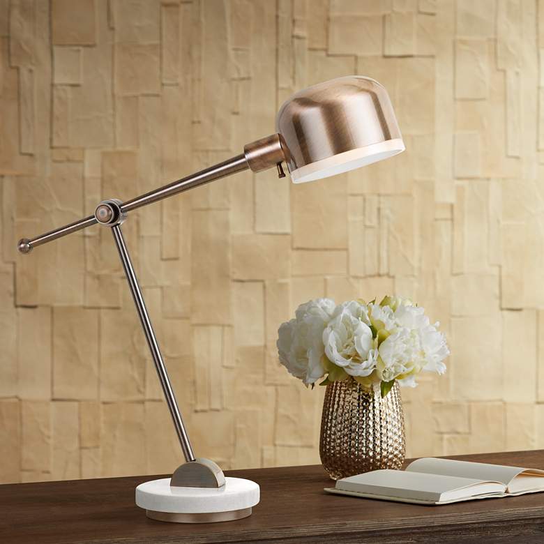 Image 1 Allendale Copper Metal Adjustable Desk Lamp