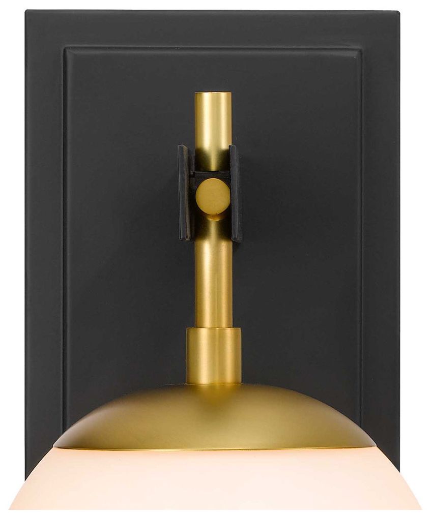 Allie 1-Lt Bath - Black/Satin Brass