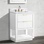 Allie 25" Wide White with Carrara Marble Single Sink Vanity