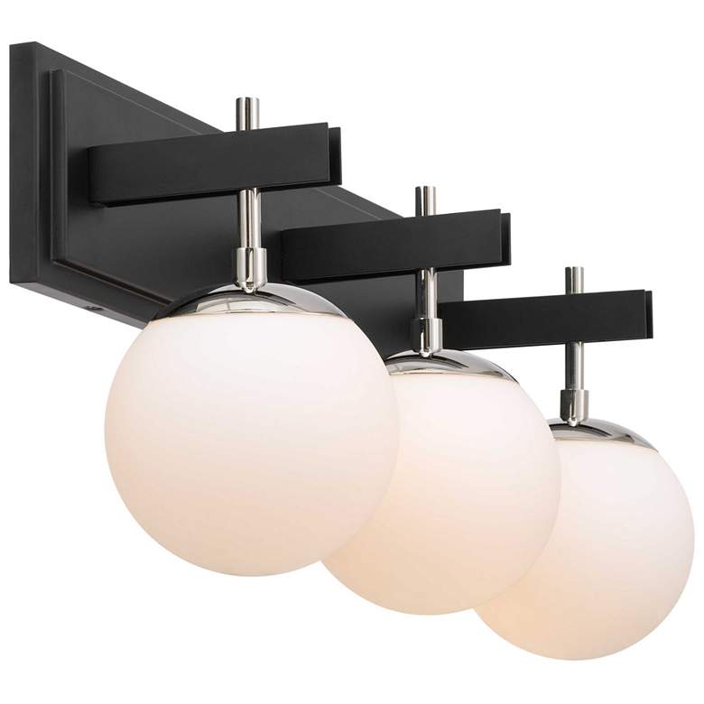 Image 2 Allie 3-Lt Bath - Black/Polished Nickel more views