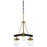 3_Allie 3-Lt Chandelier - Black & Satin Brass more views