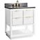 Allie 31" Wide White with Gray Quartz Single Sink Vanity