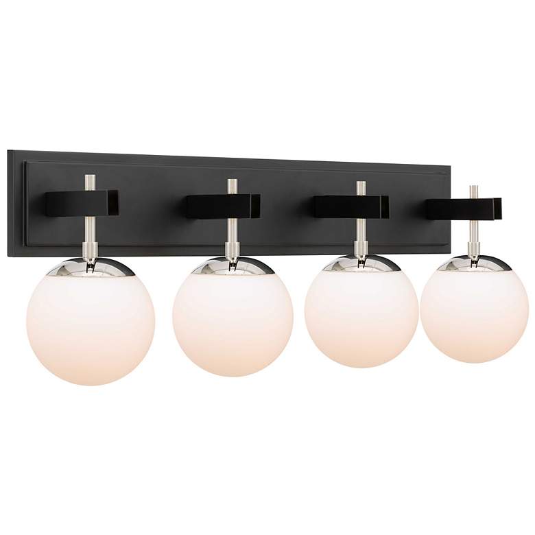 Image 2 Allie 4-Lt Bath - Black/Polished Nickel more views