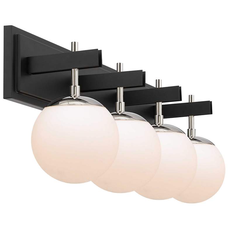 Image 3 Allie 4-Lt Bath - Black/Polished Nickel more views