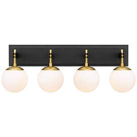Image1 of Allie 4-Lt Bath - Black/Satin Brass