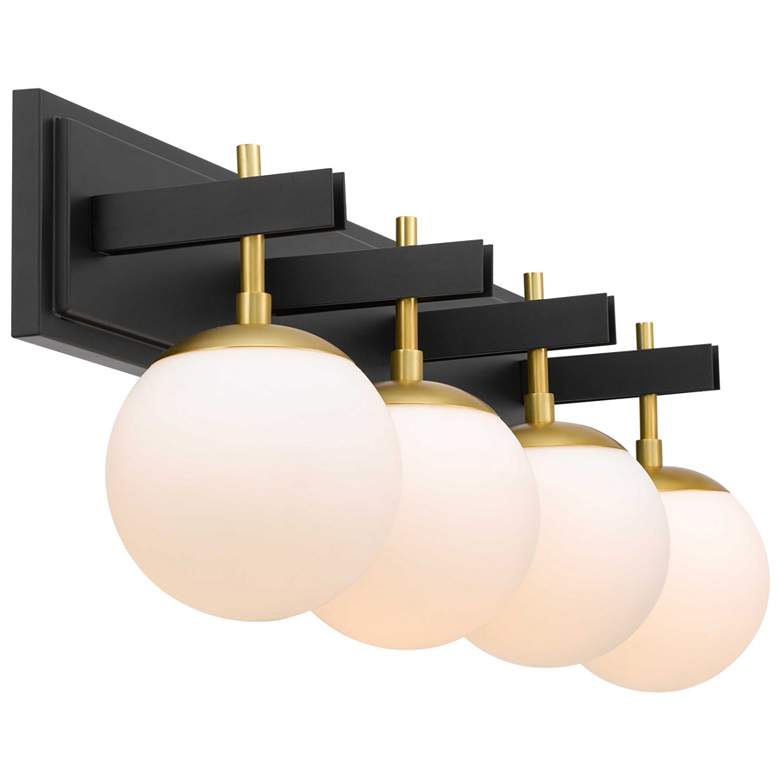 Image 2 Allie 4-Lt Bath - Black/Satin Brass more views
