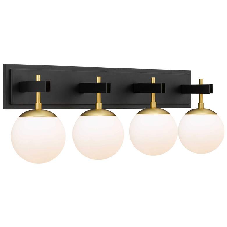 Image 3 Allie 4-Lt Bath - Black/Satin Brass more views