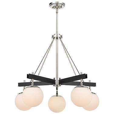 Allie 5-Lt Chandelier - Polished Nickel