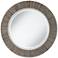 Allie Gray and Antique Silver 34" Round Wall Mirror