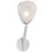 Allisio 18"H Textured White and Polished Chrome Wall Sconce
