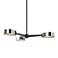 Allisio 35 1/2" Wide Black and Chrome 3-Light Pendant Light