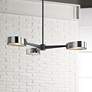 1_Allisio 35 1/2" Wide Black and Chrome 3-Light Pendant Light