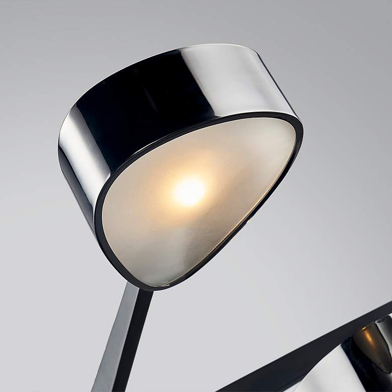 Image 4 Allisio 49" Wide Black and Chrome 5-Light Pendant Light more views