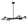 3_Allisio 49"W Black and Chrome 6-Light Island Pendant Light more views