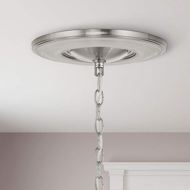 Image 1 Allison 12" Wide Brushed Nickel Round Ceiling Medallion