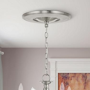 Allison 12" Wide Brushed Nickel Round Ceiling Medallion