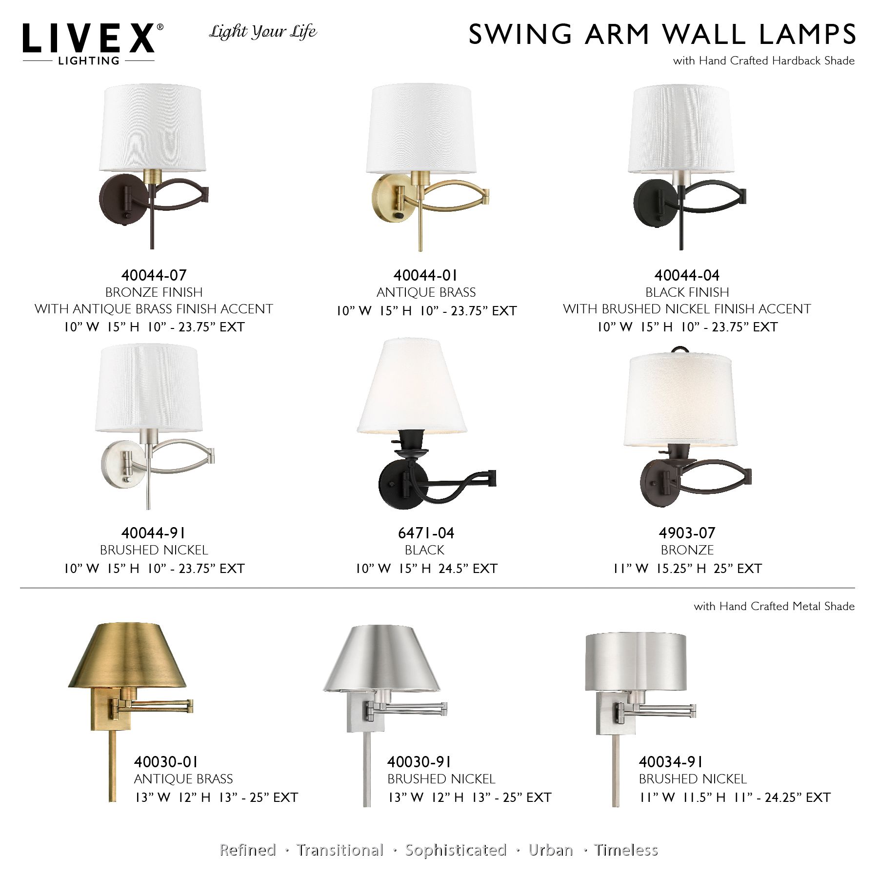 Allison Antique Brass Swing Arm Wall Lamp