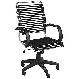 Image2 of Allison Black and Aluminum Swivel High Back Office Chair