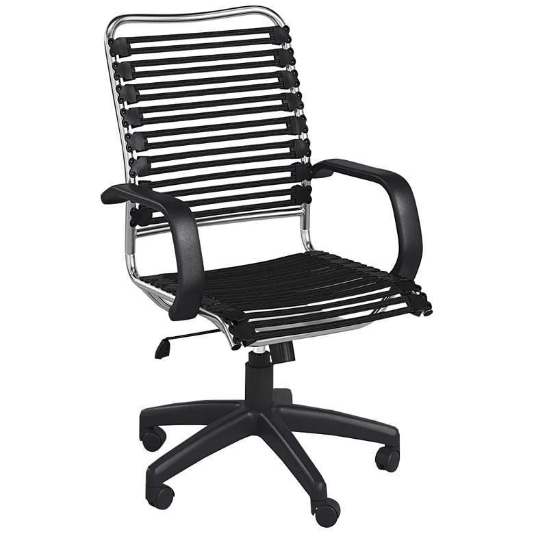 Image 1 Allison Black and Aluminum Swivel High Back Office Chair