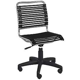 Image2 of Allison Black and Aluminum Swivel Low Back Office Chair