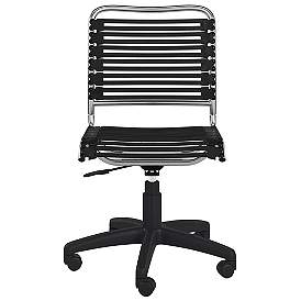 Image3 of Allison Black and Aluminum Swivel Low Back Office Chair more views