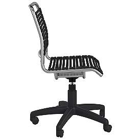 Image4 of Allison Black and Aluminum Swivel Low Back Office Chair more views